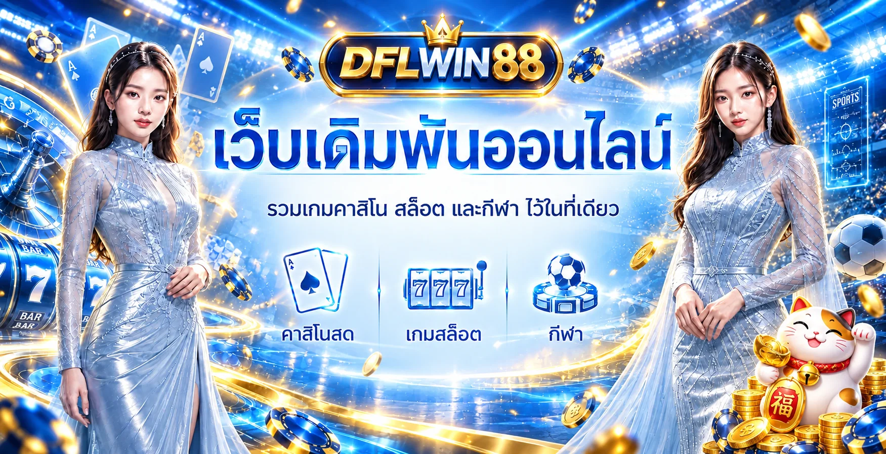 DFLWIN88 รวมคาสิโน สล็อต และกีฬา